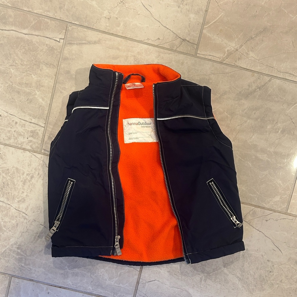Hanna Andersson Navy and Orange Kids Vest